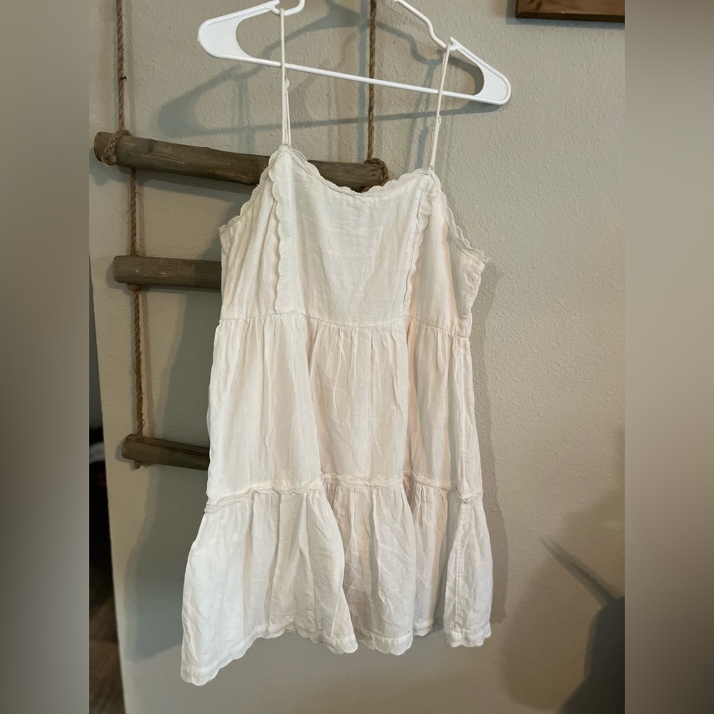 White Urban Outfit Linen Dress